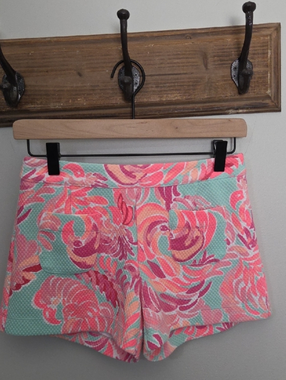 Lilly Pulitzer Alycia Poolside Blu Love Shorts Women's Size 0 EUC